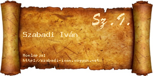 Szabadi Iván névjegykártya